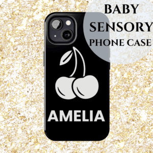 Baby Sensory Phone Case High Contrast Visual Design Custom Pattern Options Black White Infant Development Aid Protective Dual Layer Construction Premium Quality Materials Mom Feeding Time Accessory Wireless Charging Compatible Multiple
